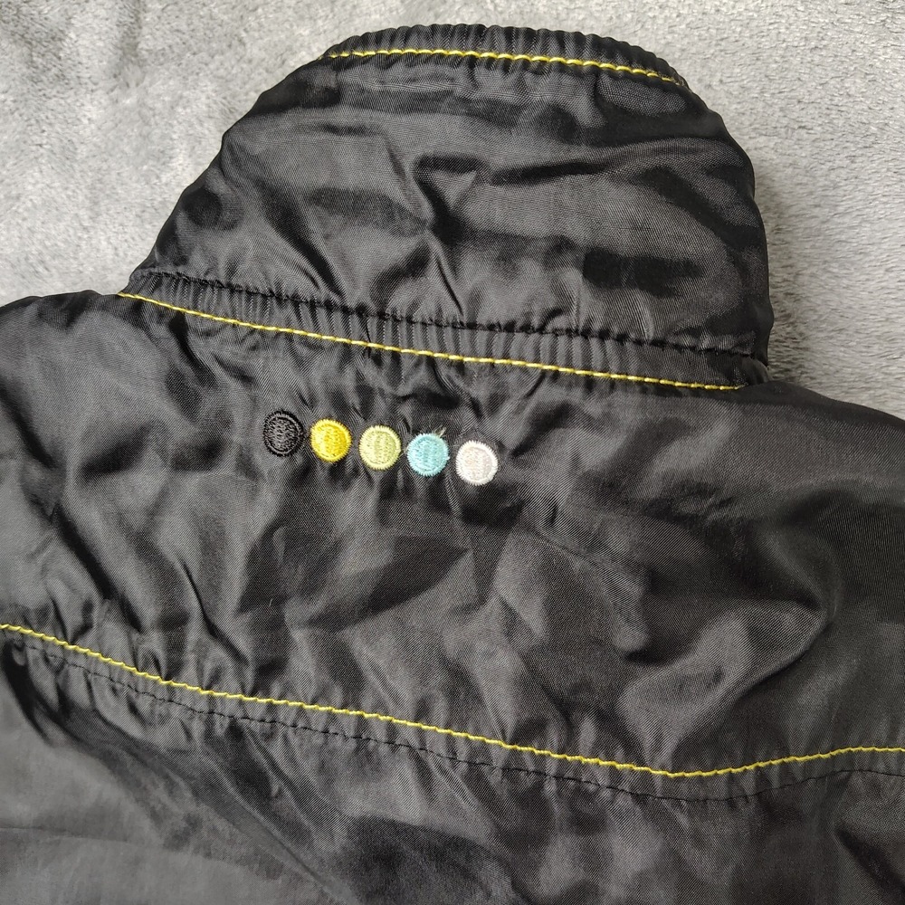 Coogi Striped Windbreaker Jacket Kids 4T Black Multi Full Zip Lightweight Patch - Picture 13 of 13